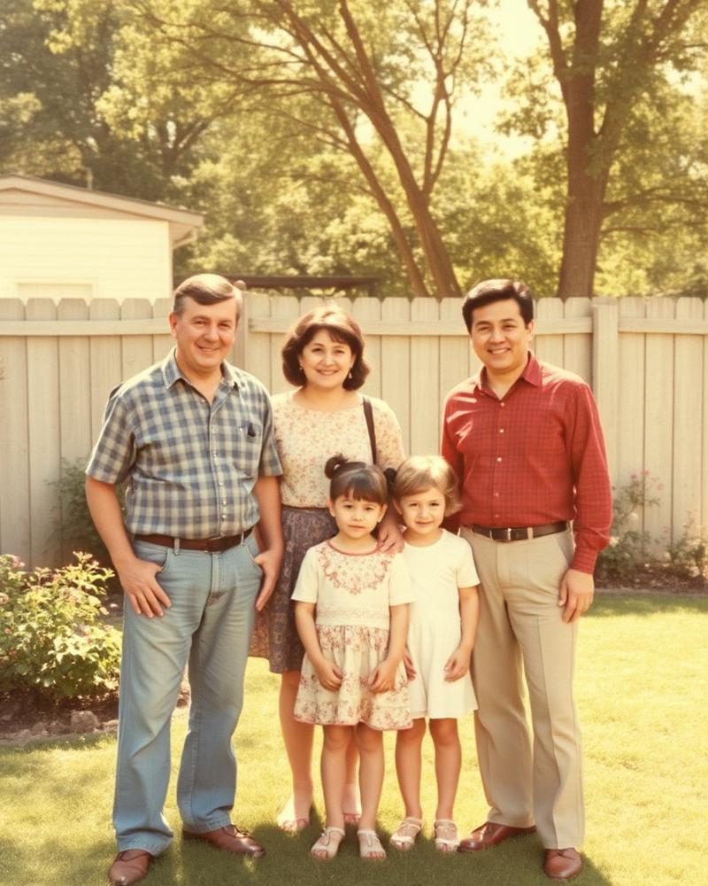 1970s · Backyard reunion